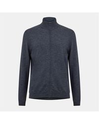 BOSS - Wool Full Zip Sweatshirt - Lyst