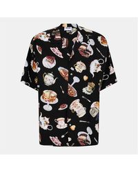 Moschino - Short Sleeve Patterned Relaxed Fit Shirt - Lyst