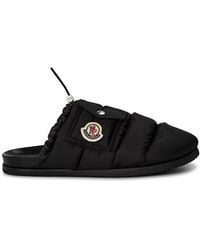 Moncler - Mon Pocket Padded Leather Mules - Lyst