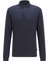 BOSS - Pado 30 Long Sleeve Polo Shirt - Lyst