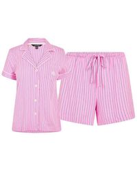 Ralph Lauren - Short Sleeve Notch Boxer Pyjama Set - Lyst