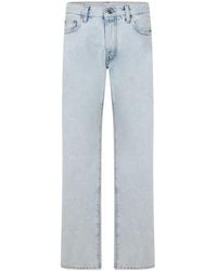 Off-White c/o Virgil Abloh - Diagonal Cotton Slim Fit Jeans - Lyst