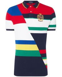 under armour men's flagstick stripe golf polo