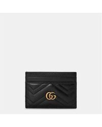 Gucci - Gg Leather Marmont Card Case - Lyst