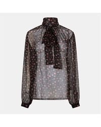 Dolce & Gabbana - Tie Long Sleeve Blouse - Lyst