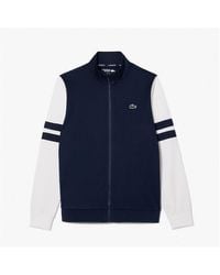 Lacoste - Zip-Up Stretch Interlock Tennis Sweatshirt - Lyst