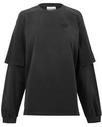 Ganni - Long Sleeve T-Shirt - Lyst