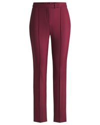 BOSS - Tizena Straight Leg Trousers - Lyst