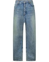 Balenciaga - Double Front Effect Denim Jeans - Lyst