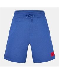 HUGO - French-terry-cotton Shorts - Lyst