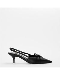 Miu Miu - Logo Bow Kitten Slingbacks - Lyst
