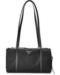 Prada - Large Re-Nylon And Saffiano Leather Duffle - Lyst