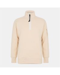 C.P. Company - Lens Arm Quarter Zip Sweatshirt - Lyst