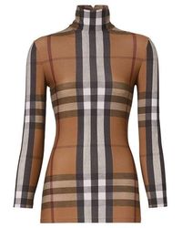 Burberry - Emery Check Long Sleeve Top - Lyst