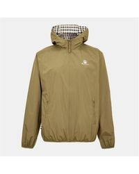 Aquascutum - Reversible Check Hooded Long Sleeve Rain Anorak - Lyst