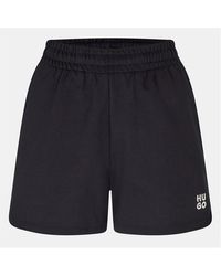 HUGO - Ninosta Fleece Jogger Shorts - Lyst