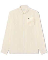 Lacoste - Long Sleeve Patterned Shirt - Lyst