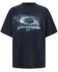 Balenciaga - Bal Washed Logo T Sn62 - Lyst