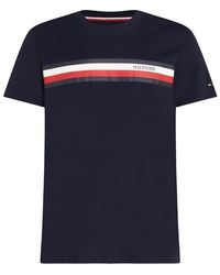 Tommy Hilfiger - Rwb Monotype Chest Stripe Short Sleeve T-shirt Man - Lyst