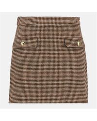 Barbour - Sophia Mini Wool Skirt - Lyst