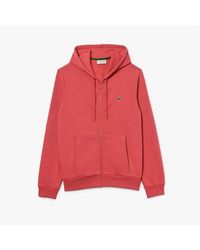 Lacoste - Zip-Up Fleece Hoodie - Lyst