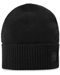 BOSS - Akaio Ribbed Knit Beanie - Lyst