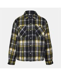 Represent - Check Button-Through Structured Overshirt - Lyst