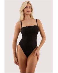 Peek & Beau - Nikki Broderie Scallop Bandeau Swimsuit - Lyst