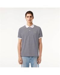 Lacoste - Stripe Polo Shirt - Lyst