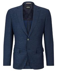 BOSS - H Hutson Elbow Blazer - Lyst