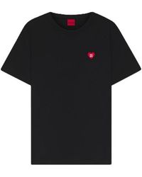 HUGO - Heart-Logo T-Shirt - Lyst