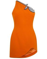 David Koma - Rose One-shoulder Mini Dress - Lyst
