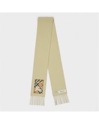 Burberry - Check Label Cashmere Scarf - Lyst