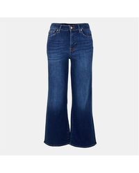 7 For All Mankind - Cropped Alexa Straight Leg Jeans - Lyst