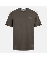 Stone Island - Cotton Compass Logo Patch T-Shirt - Lyst