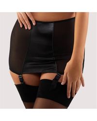 Playful Promises - Iris Leatherette & Mesh Roll-On Girdle - Lyst