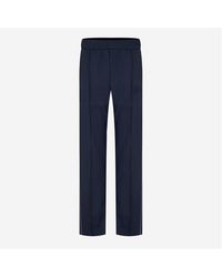 Gucci - Embroidered Wool Twill Trousers - Lyst