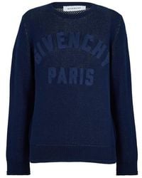 Givenchy - Giv Logo Crew Neck Jumper - Lyst
