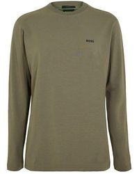 BOSS - Long Sleeve T-Shirt With Iconic Logo Detail - Lyst