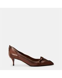 Prada - Bow Pointed Toe Stiletto Court Shoes - Lyst