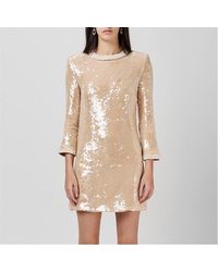 Self-Portrait - Pearl Sequined Mini Dress - Lyst