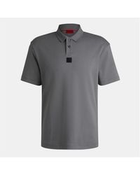 HUGO - Deabono Short Sleeve Polo Shirt With Logo Detail - Lyst