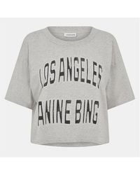 Anine Bing - Johnny Cropped Tee - Lyst