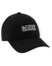 Ganni - Cotton Baseball Cap - Lyst
