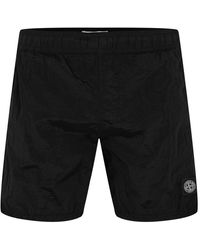Stone Island - Iridescent Nylon Swim Trunks - Lyst