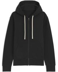 BOSS - Full Zip Cotton Long Sleeve Hoodie - Lyst