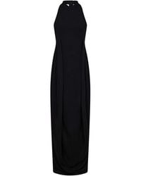 Givenchy - Draped Crepe Halter Neck Gown - Lyst