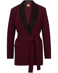 BOSS - Lightweight Half Zip Blazer - Lyst