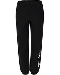 Off-White c/o Virgil Abloh - Painter Logo Cotton Mid Rise Joggers - Lyst