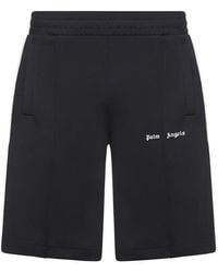 Palm Angels - Classic Logo Track Fleece Jogger Shorts - Lyst